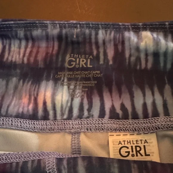 Athleta Kids Tie-Dye Leggings in Blue and Purple - Picture 2 of 5